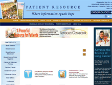 Tablet Screenshot of patientresource.com